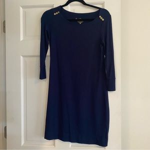Lilly Pulitzer quarter sleeve navy dress XS